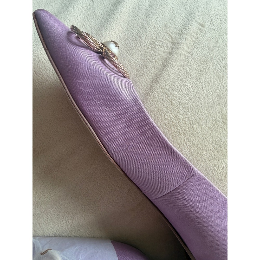 Sam Edelman Wanda Tour Flats Women 10 Lavender New Pearl Flower Pointed Toe - Picture 3 of 9